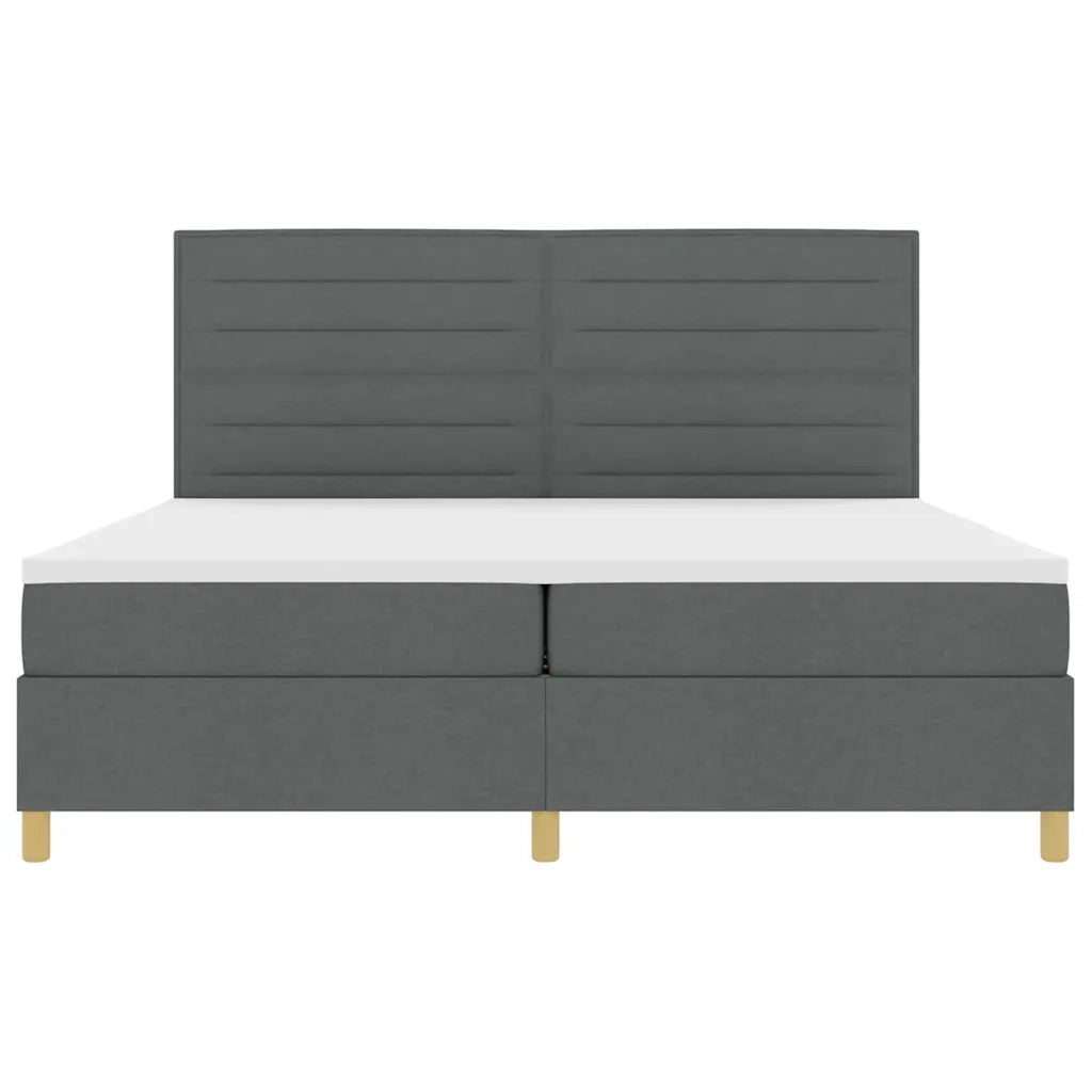 Letto a molle con materasso Grigio scuro 200 x 200 cm Tessuto 3339568