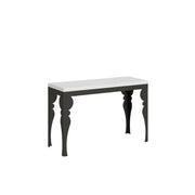 Tavolo apribile 120/200x45/90 cm Paxon Double telaio Antracite - Bianco Frassino