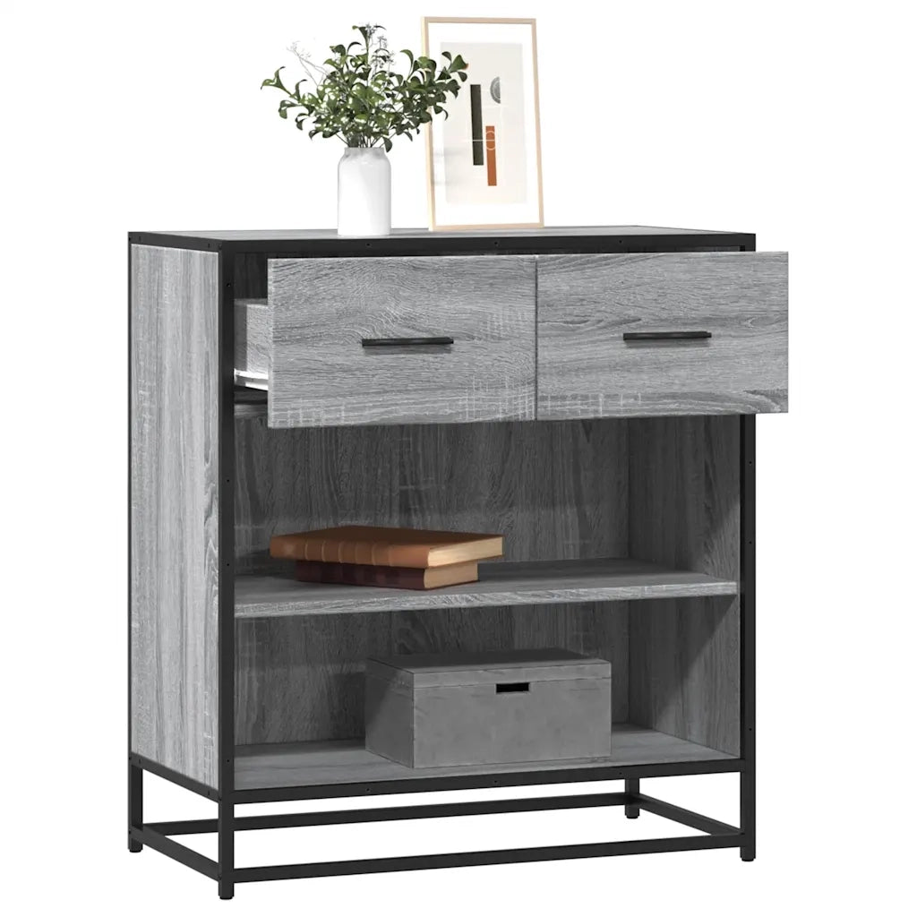 Credenza Grigio Sonoma 68x35x76 cm in Legno Multistrato