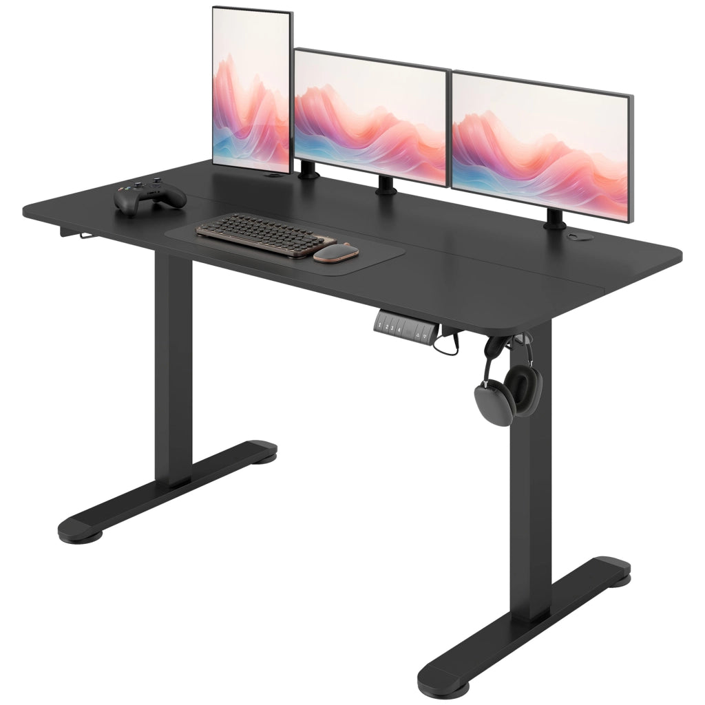 Scrivania regolabile in altezza per computer ¨C Zephmum ¨C Nero 140x70x116 cm
