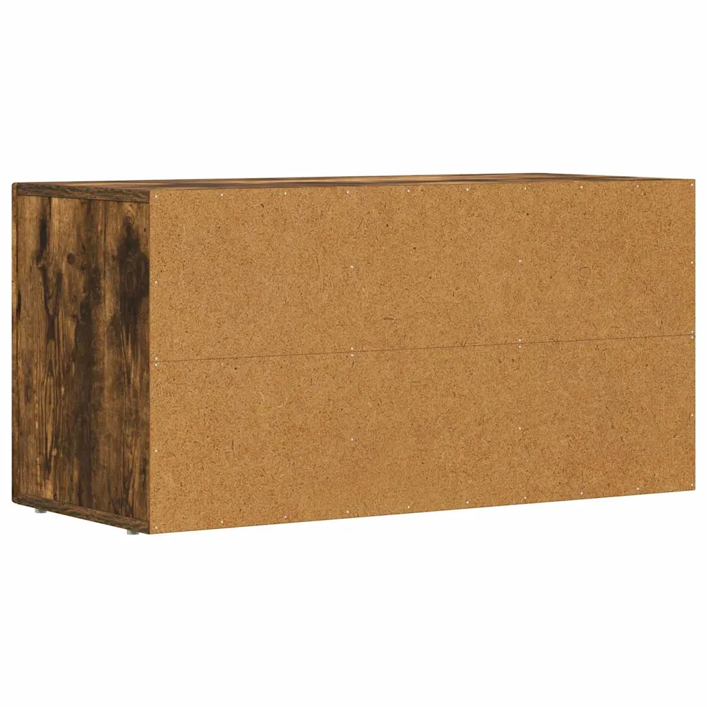Mobile TV ELST 80 x 35 x 40 cm Rovere fumé Legno ingegnerizzato 891279