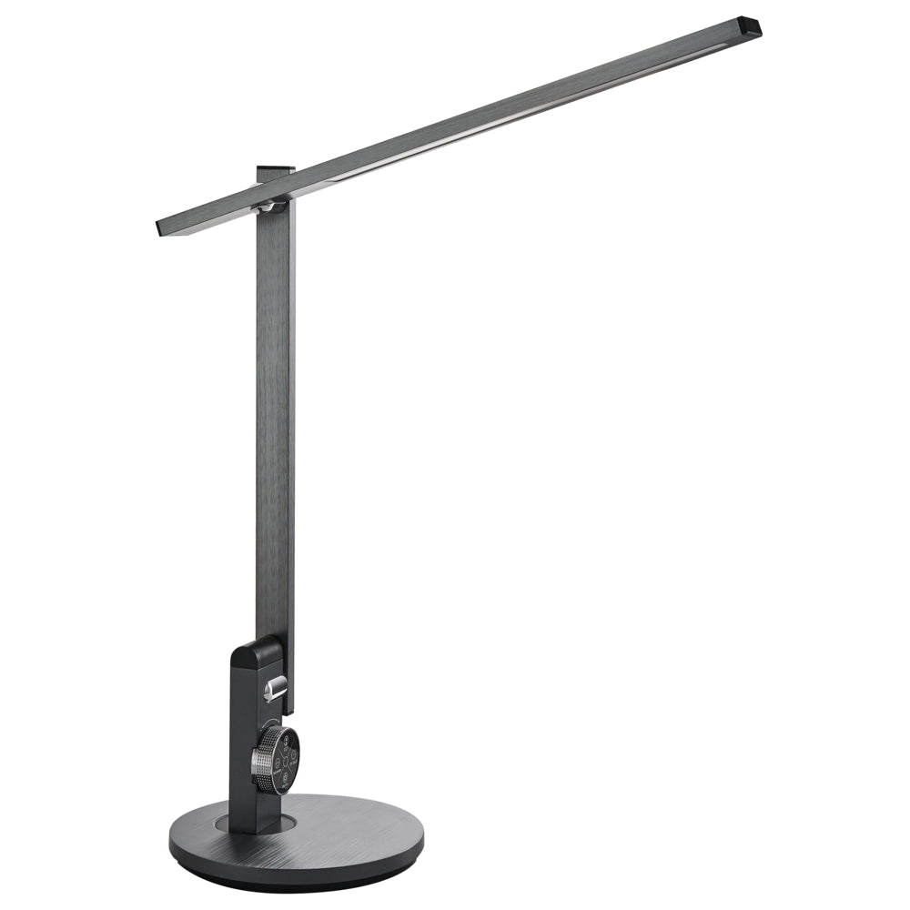 Lampada da tavolo LED per ufficio domestico con braccio regolabile e orientabile dimmer a 10 livelli e timer grigio