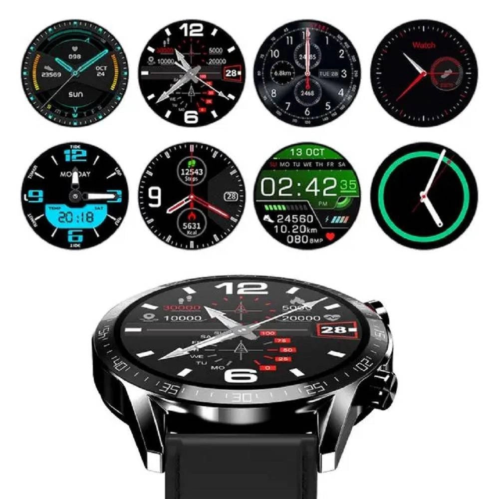 Trade Shop - Smartwatch Orologio Intelligente Bluetooth Cinturino Pelle Smart Sport Fitness Gt05 -