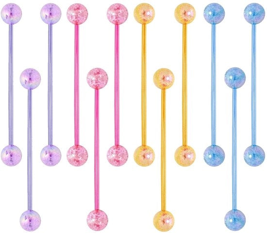 Set di fascette per capelli 12 pezzi - Decorative fascette per capelli colorate - Fascette per capelli in acrilico di alta qualità - Fascette per capelli elastiche - Per donne/giovani - Fascetta per capelli