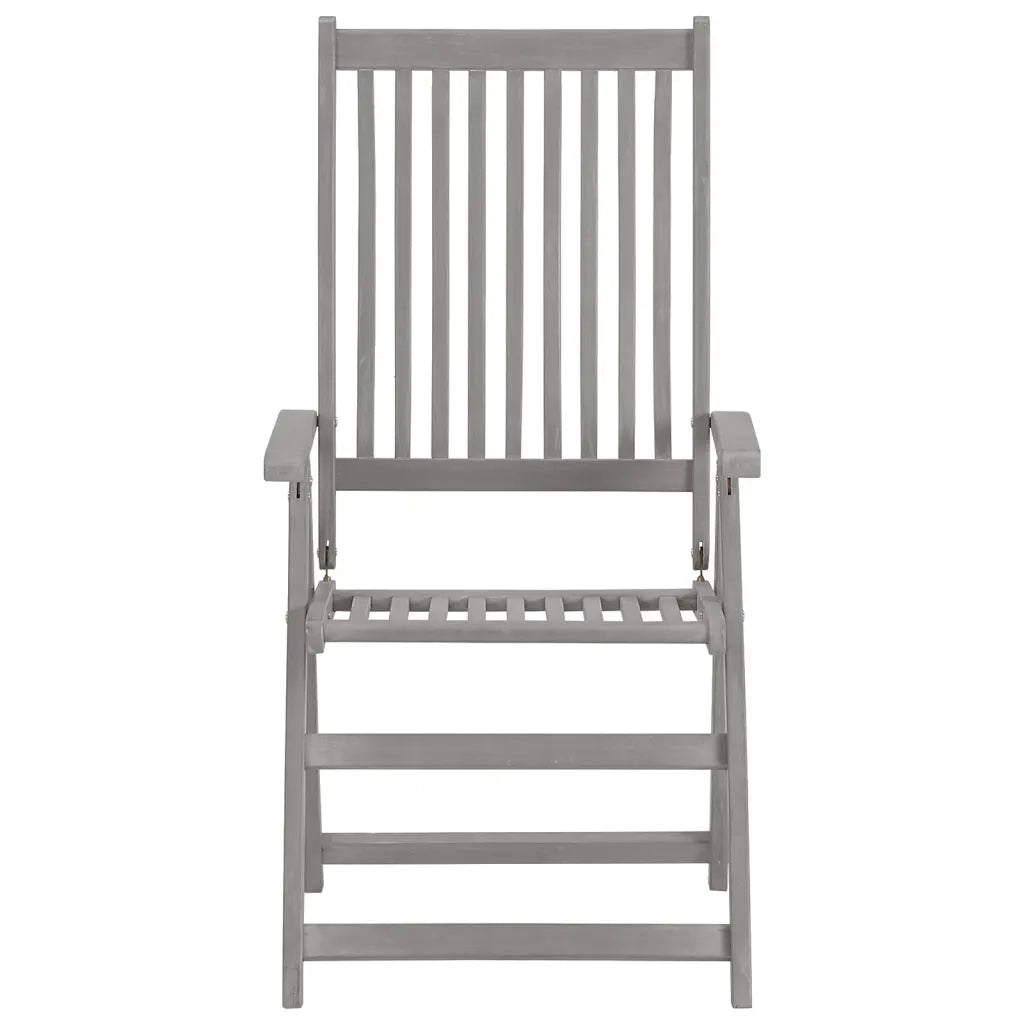 Sedie da Giardino Reclinabili 4 pz con Cuscini Massello Acacia 3065385