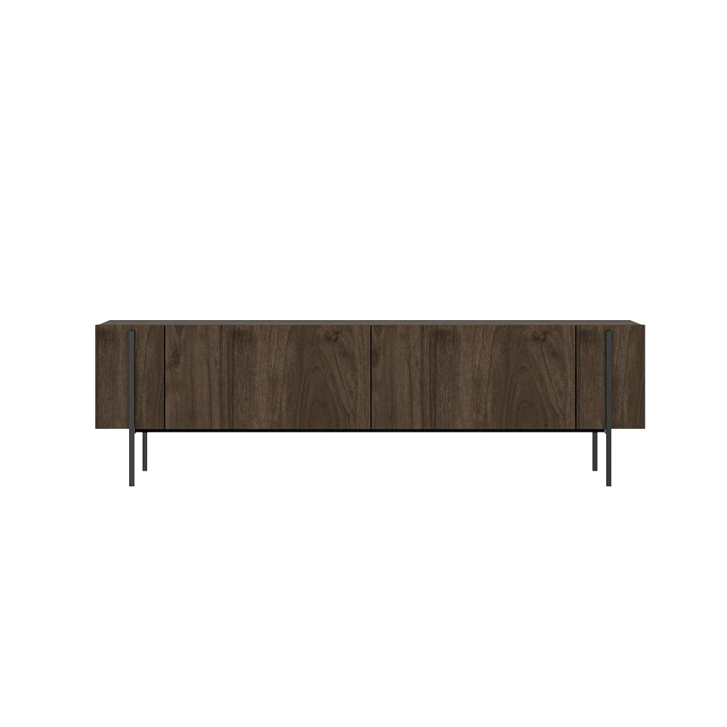 Porta TV in legno "Herman" - 160 x 31 x 45 cm - Marrone