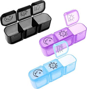 Portatile 3 contenitori di stoccaggio Portatile contenitori di stoccaggio Mattina Pomeriggio Notte 3 caricabatterie Piccolo contenitore portatile Esterno Viaggiare Campeggio