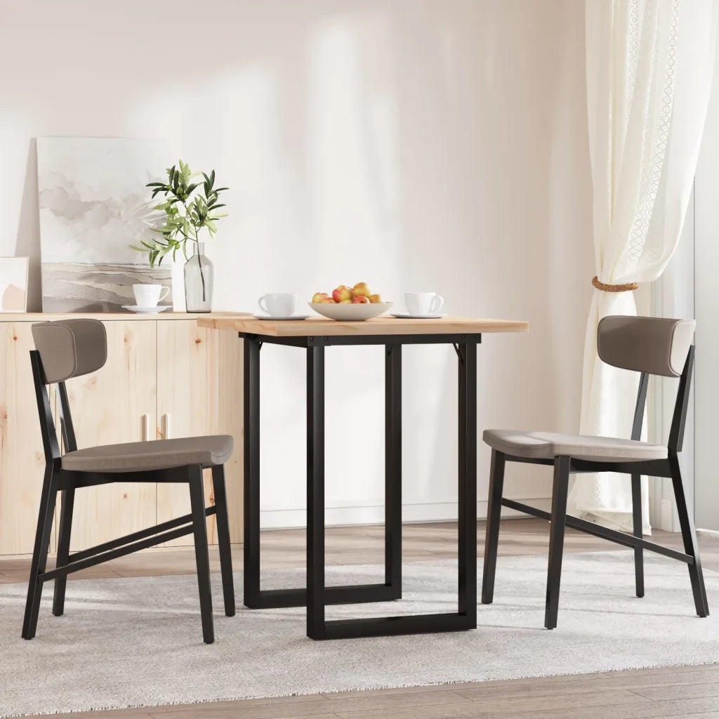 Tavolo da Pranzo Telaio a O 60x60x75,5 cm Legno Pino e Acciaio 3282736