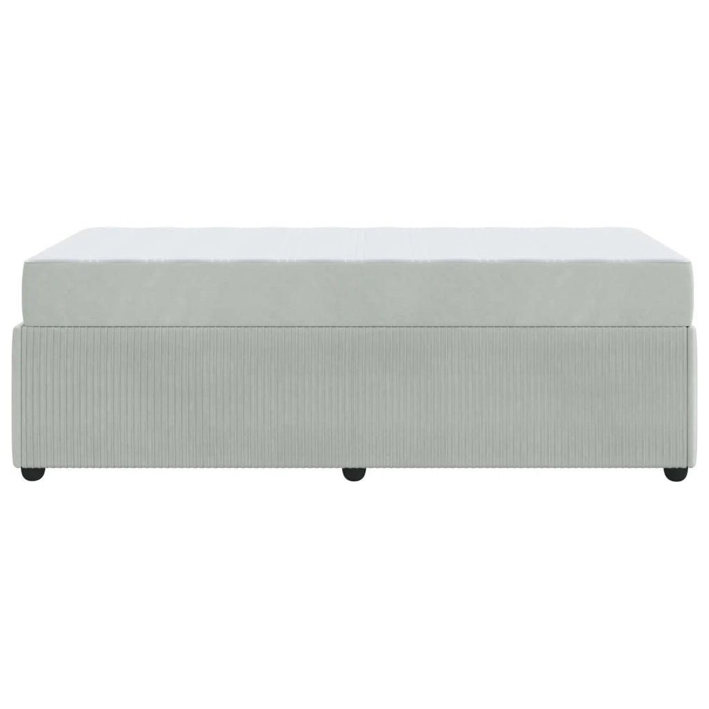Struttura del letto Grigio chiaro 100 x 200 cm Tessuto