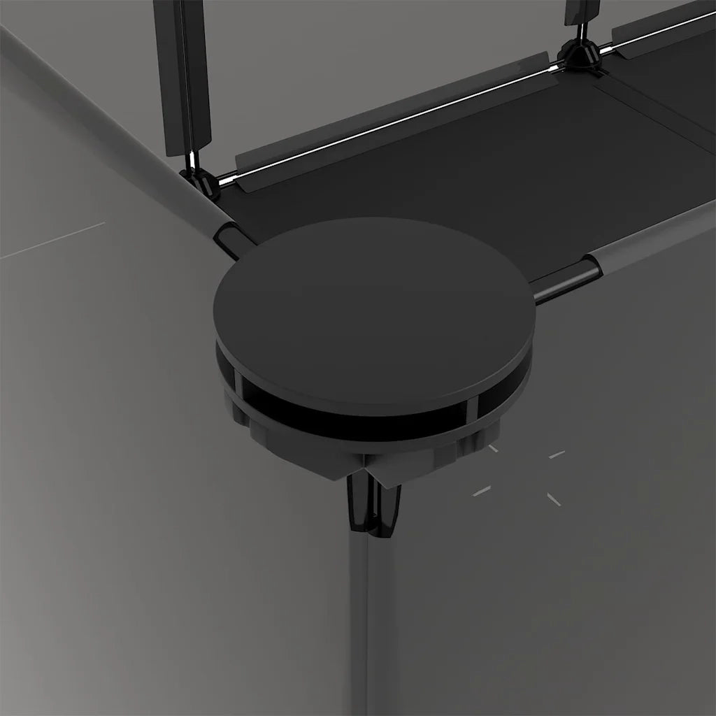 Gabbia per Piccoli Animali Nera 144x74x46,5 cm in PP e Acciaio CFW1029173