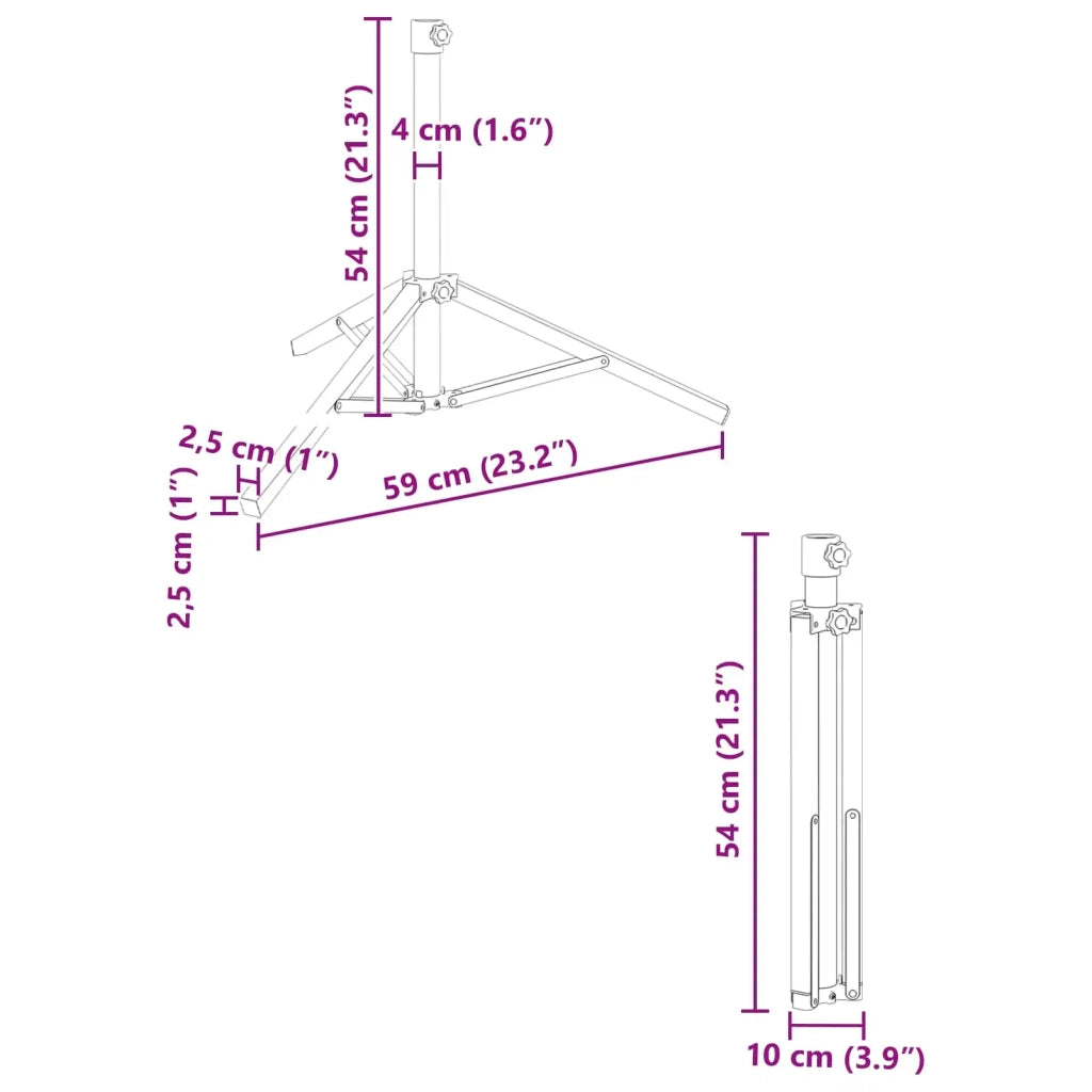 Supporto Parasol Bianco Acciaio for 25-32 mm Pole 42010379