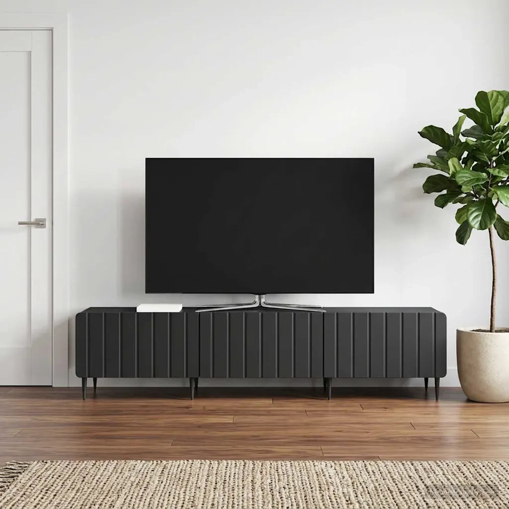 Mobile TV Nero 147 x 34,5 x 32 cm Legno ingegnerizzato 894476