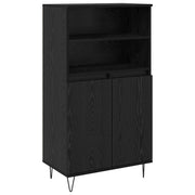 Credenza | Madia | Buffet da pranzo | Armadio da pranzo Nero 60 x 36 x 110 cm Legno multistrato