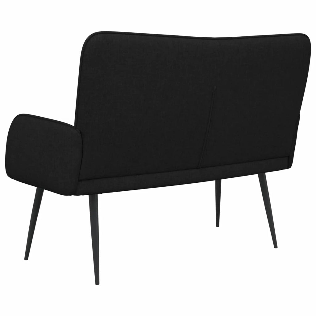 Divano a 2 Posti Nero 115 x 61 x 87 cm Tessuto