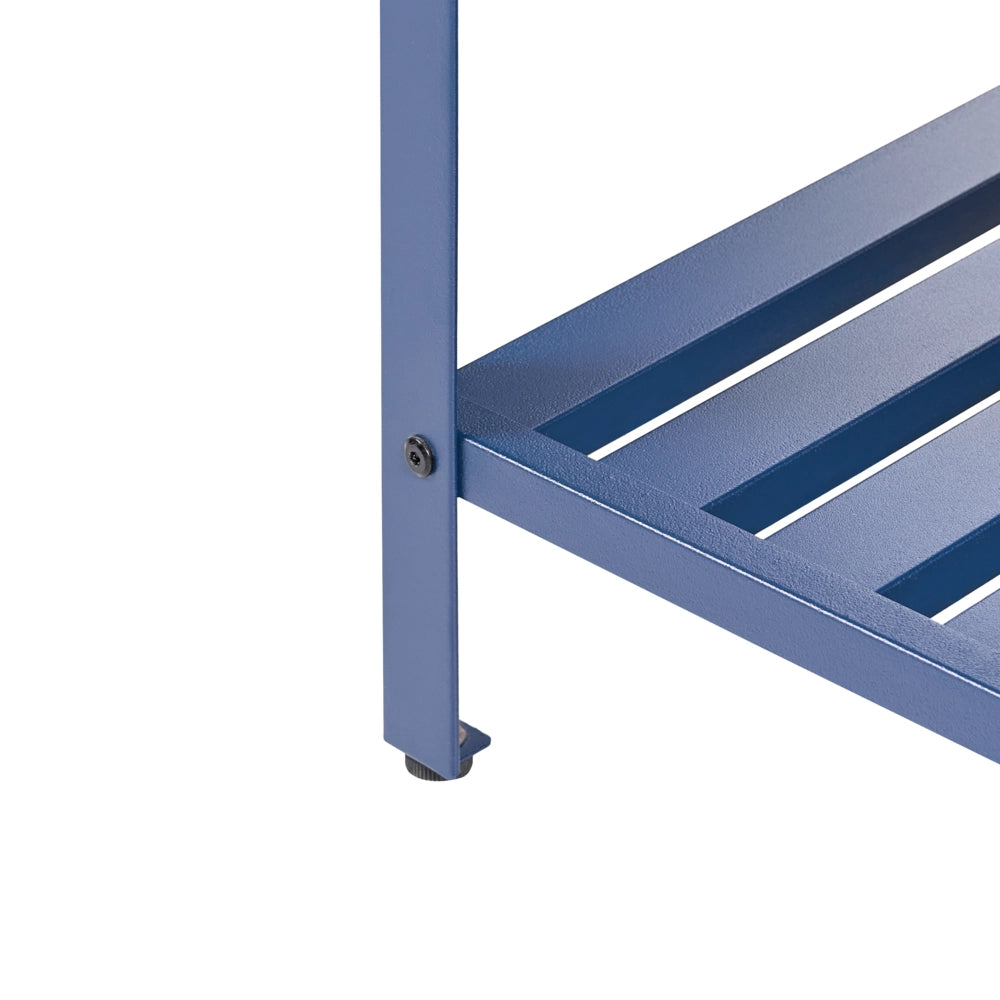 Armadietto da giardino in acciaio inox di colore blu con 3 ante giardino cucina esterno