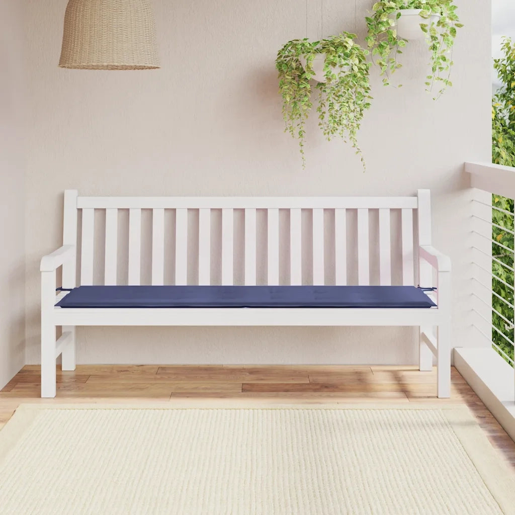 Cuscino per Panca-Cuscini per panchina Blu Marino 180x50x4 cm in Tessuto Oxford
