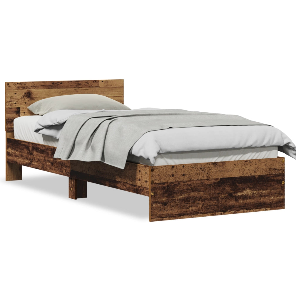 Struttura letto legno antico 90x200 cm legno ingegnerizzato