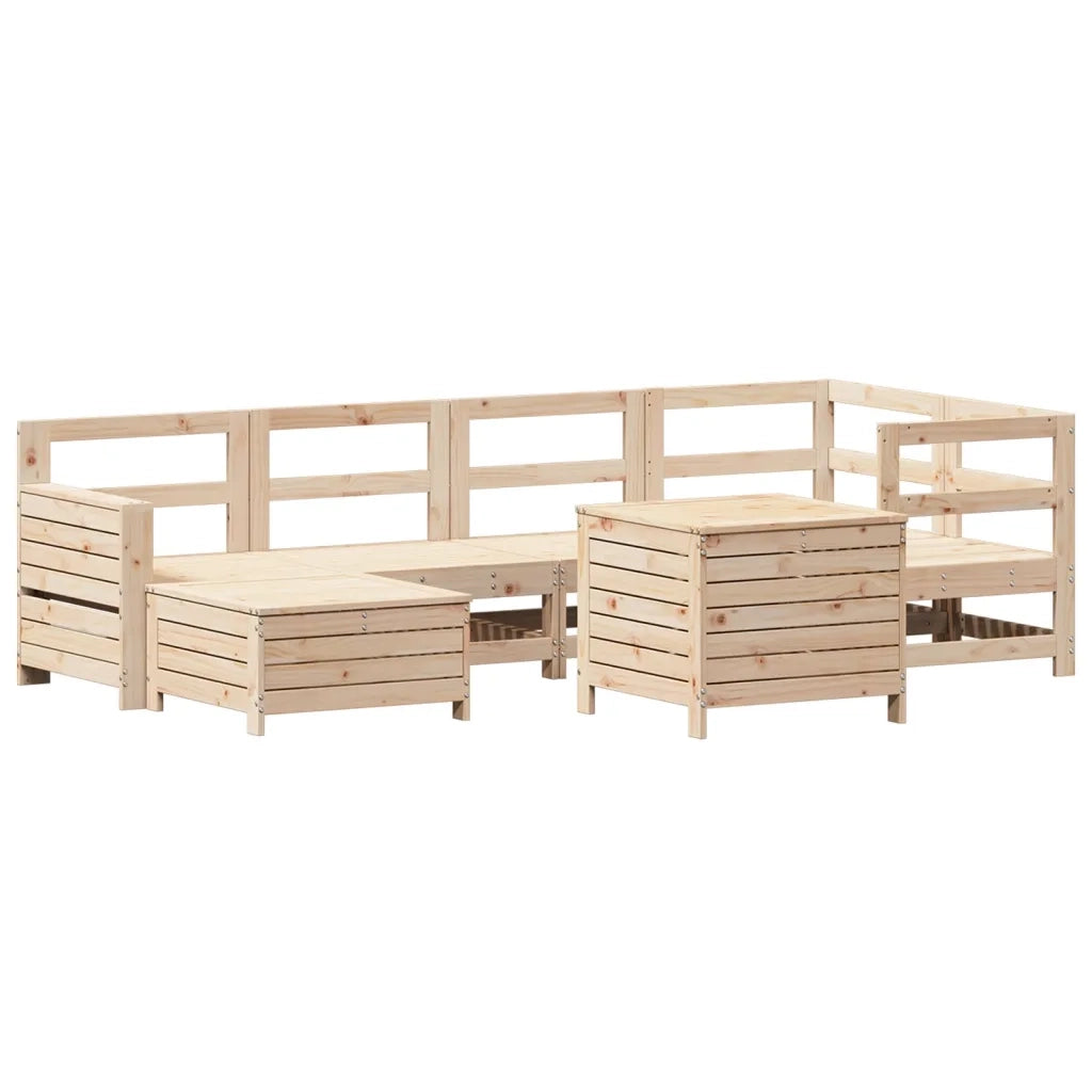 Set Divani da Giardino 7 pz in Legno Massello di Pinocod mxl 93003