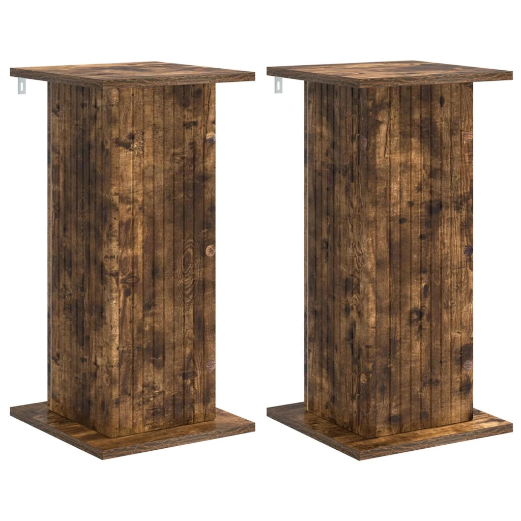 Supporto per piante 2 pz Rovere Fumo 30,5 x 30 x 60,5 cm 899791