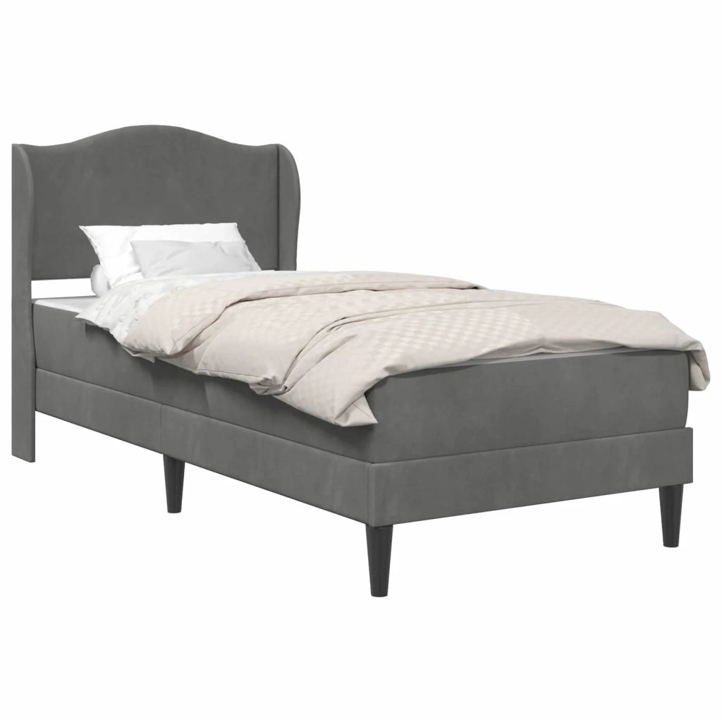 Struttura del letto Grigio Scuro 80 x 200 cm Velluto