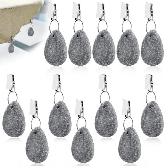 Set di pesi per tavolo da 12 - Grigio Festa di famiglia Party Camping Matrimonio Tavolo da pranzo pesi