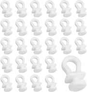 Prodotti NTH - Haken per tende in plastica - 100 pezzi - Durevole e silenzioso - Bianco - Righelli per tende - Adatto per tende per casa e per docce