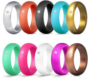 Set di Anelli in Silicone 10 pezzi - Ademendenti - Ipoadergetici - Sostenibili - Forma Perfetta - 7 Misure - Anelli Ademendenti