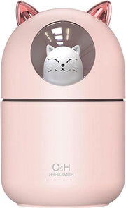 Umido Atmosferico 300 ml con Mini Cool Mist USB - 2 Modelli di Spray - Lampada da Notte.