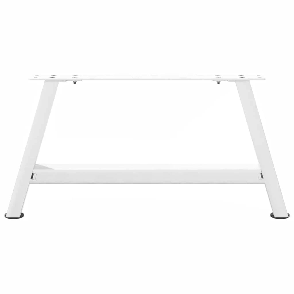 Set di 2 gambe per tavolino da caffè a forma di A con piedini regolabili 70 x 31 cm acciaio bianco 02_0057105