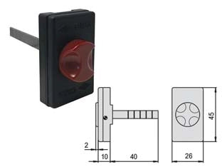 PULSANTE IN NYLON PER SERRATURE ELETTRICHE 06110 15 0- - (06110150) - 1 pezzi CISA