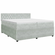 Letto box spring con materasso Grigio Chiaro 200 x 200 cm 3451739