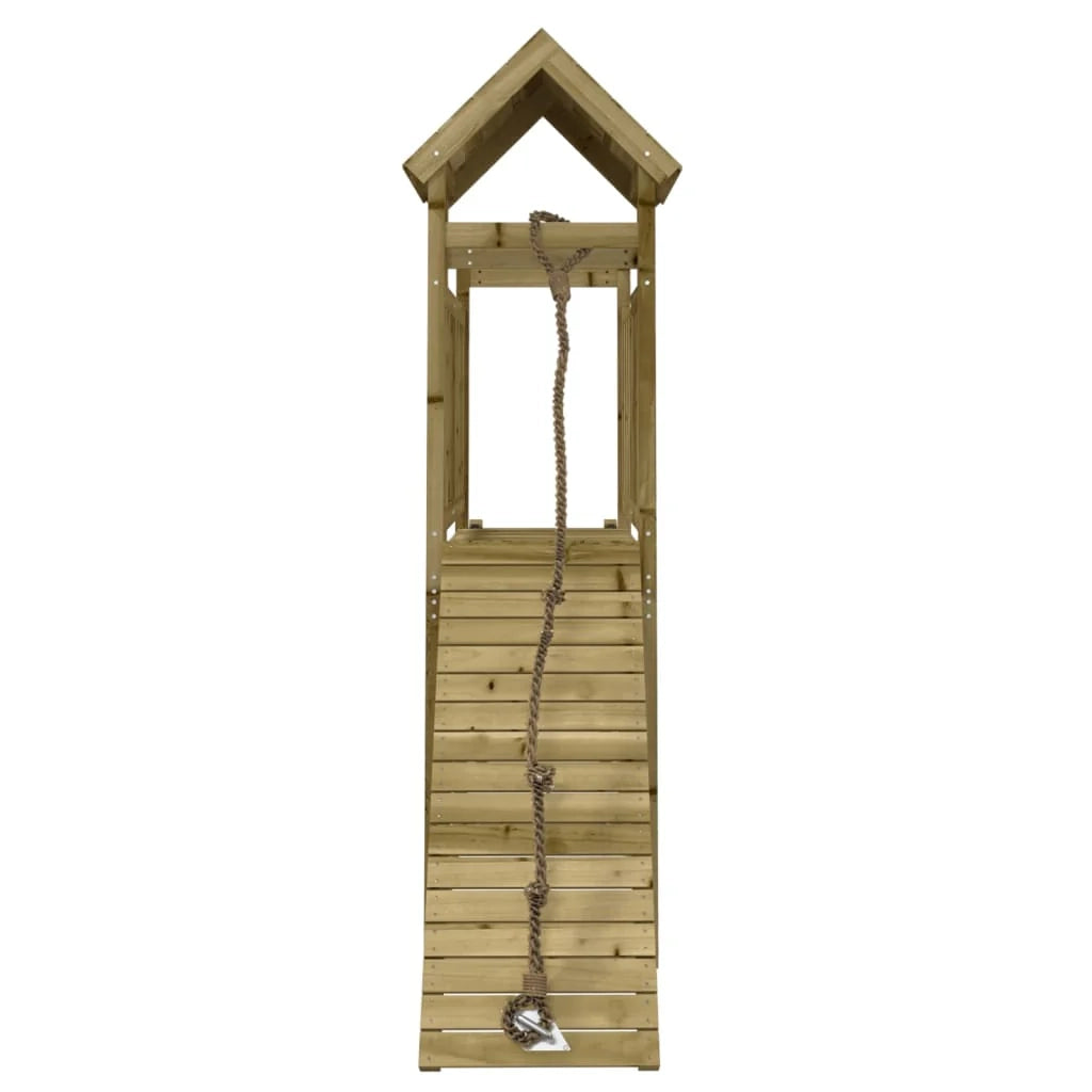 Casetta da gioco con parete da arrampicata 229 x 64 x 214 cm legno di pino impregnato 02_0004741