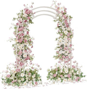 Boog per Matrimonio Grande - Decorazione di Festa - Arco di Ballo - 60x200x260cm - Bianco Latte
