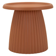 Kampot, Tavolino da Salotto Adatto per Indoor/outdoor, 52x45x52h cm Rosso