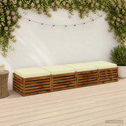Cuscini per Sedia in 4 Pezzi SOEST 4 pz 100% Poliestere Crema 944910
