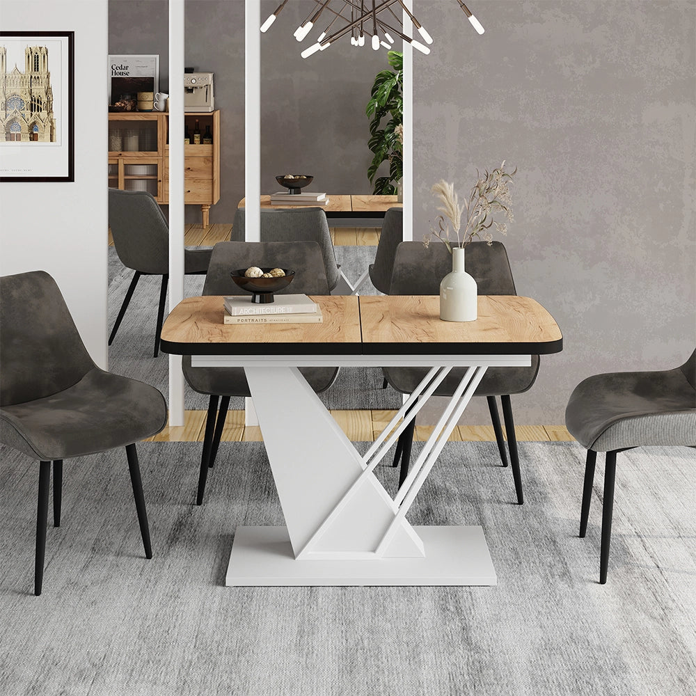 Vicco tavolo da pranzo allungabile Quercia dorata/bianco 120 x 80 cm estensibile