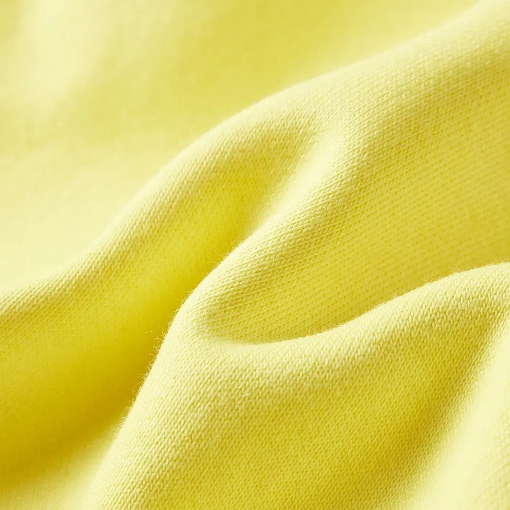 Felpa con Cappuccio e Cerniera per Bambini Giallo Chiaro 104