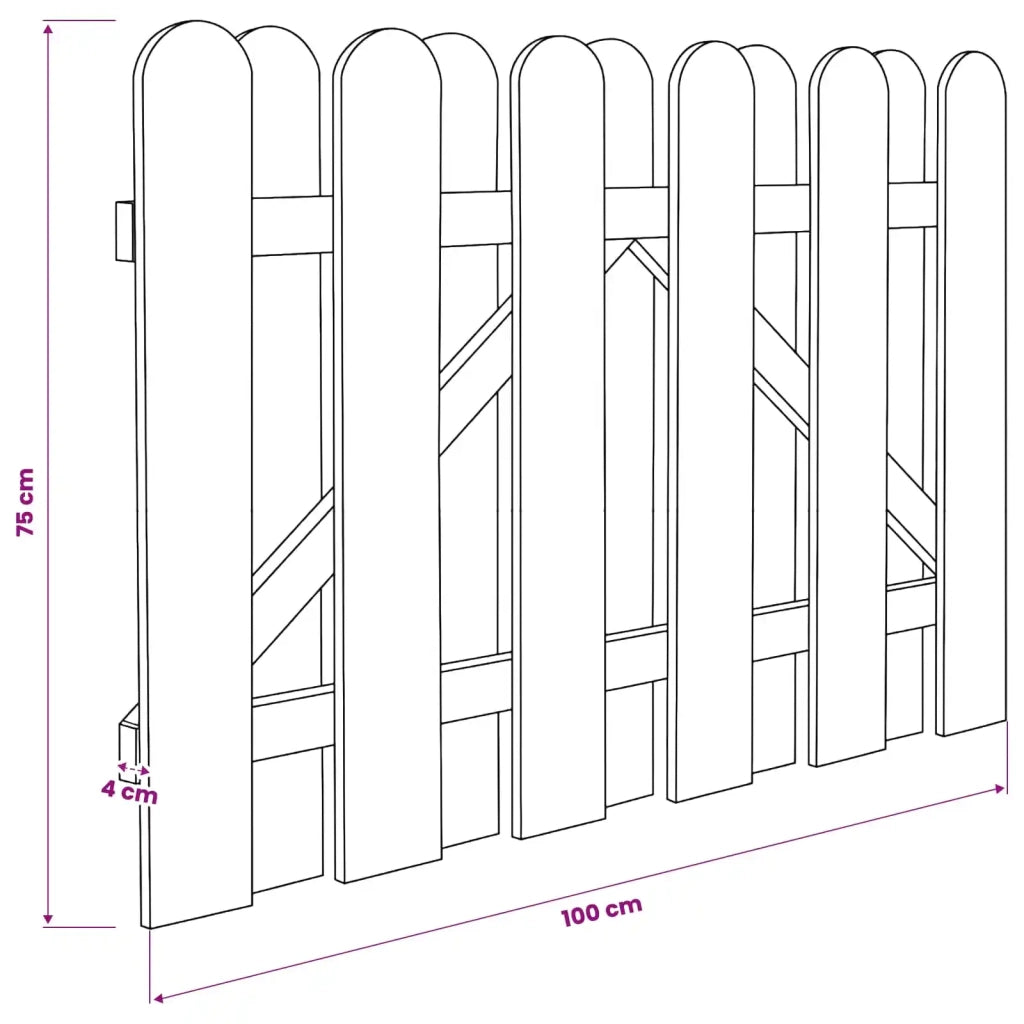 Cancello da giardino 100 x 75 cm Legno Massello di Pino Verde 42048112