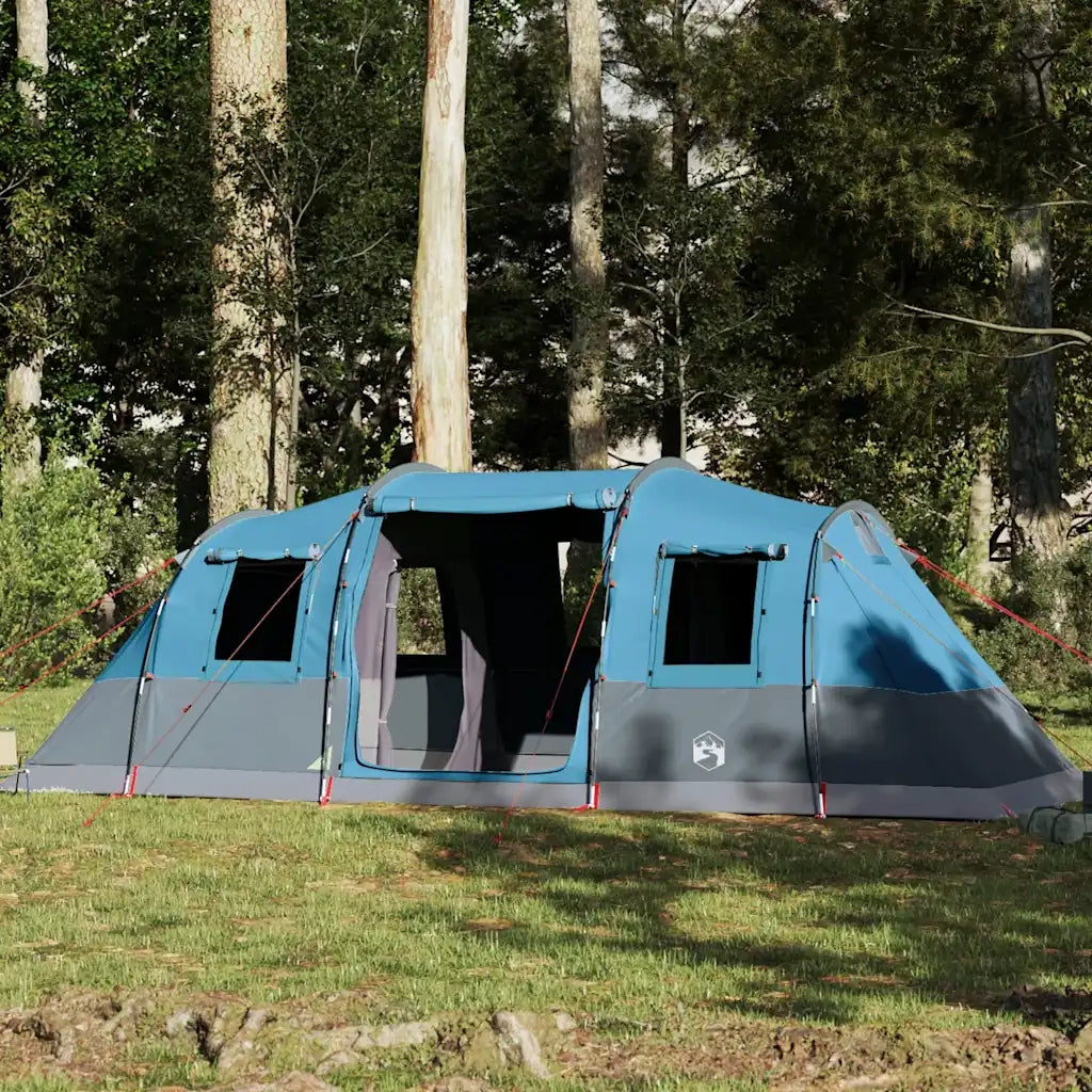 Tenda Familiare a Tunnel per 6 Persone Blu Impermeabile 4009417
