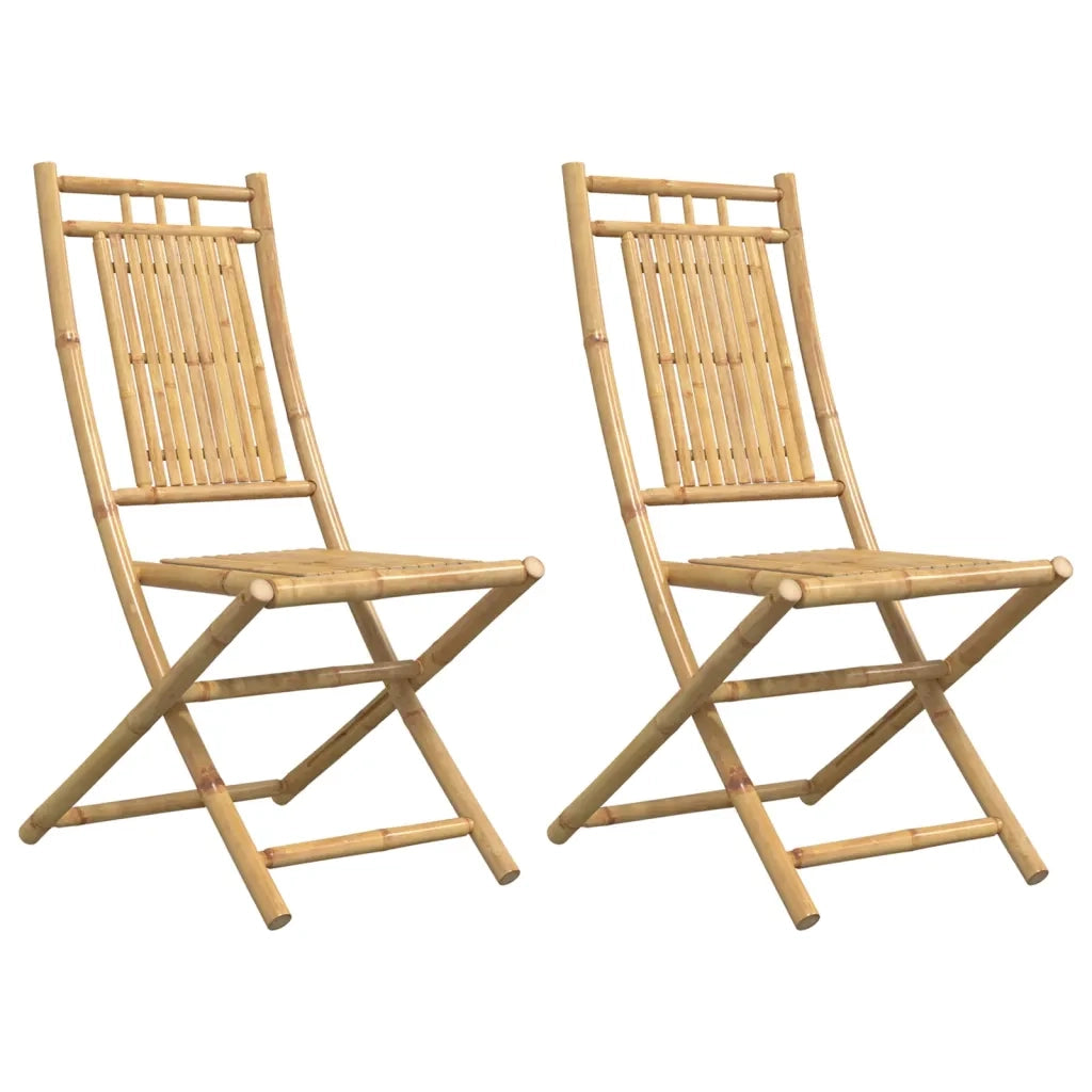 Sedie da Giardino Pieghevoli 2 pz | Sedie da Esterno 46x66x99 cm in Bamb¨´