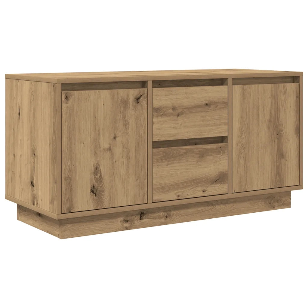 Mobile Porta TV con Luci LED Rovere Artigianale 100x41x50 cm 861417