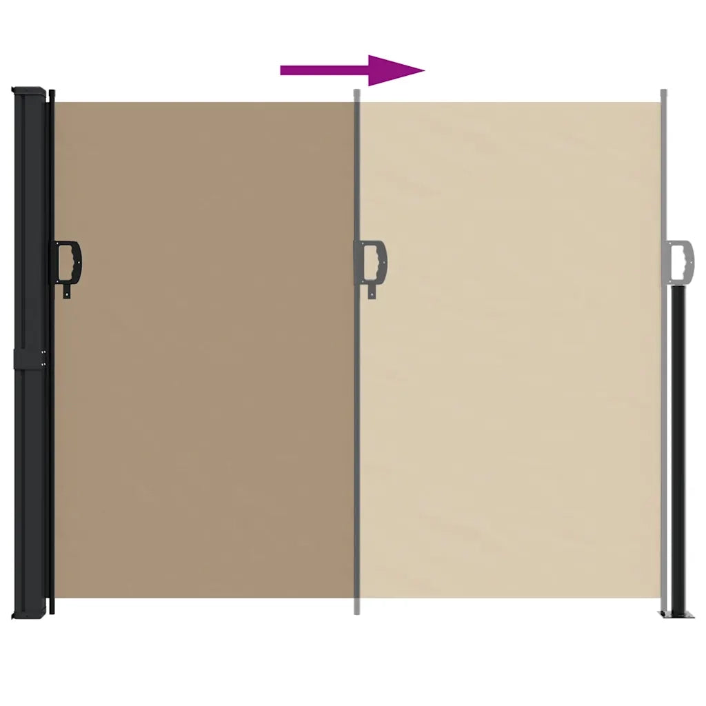 Tenda Laterale Retrattile Tortora 170x300 cm 4004334