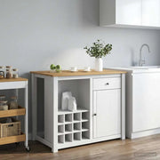 Carrello da Cucina PANAMA 2 pcs Bianco e Cera di Miele 3425393