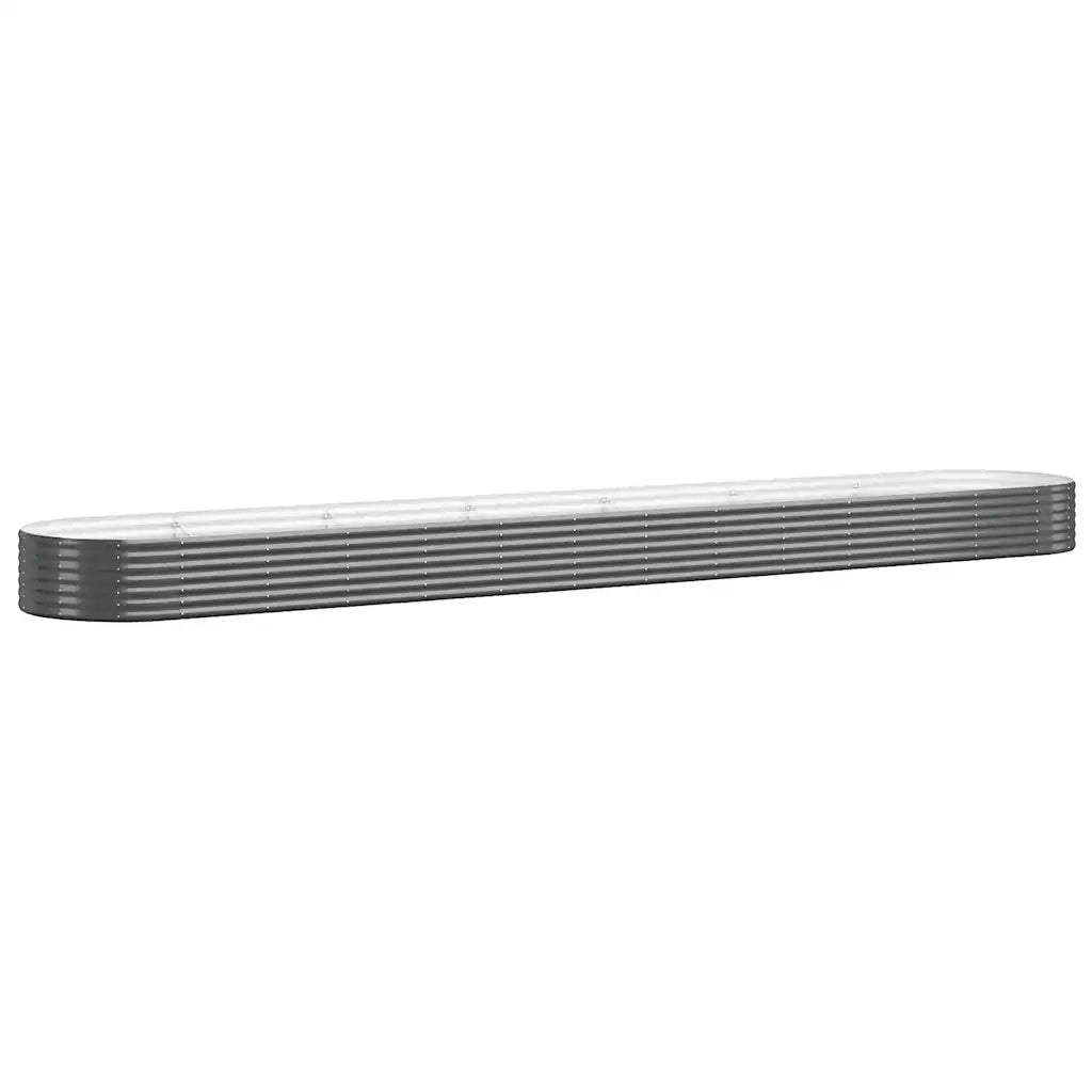 Fioriere | Cassetta per fiori | Letto da Giardino in Acciaio Zincato 544x100x36 cm Antracite