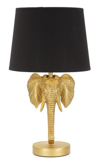 Lampada da Tavolo Elefante Ø 25x43 cm in Poliresina e Ferro