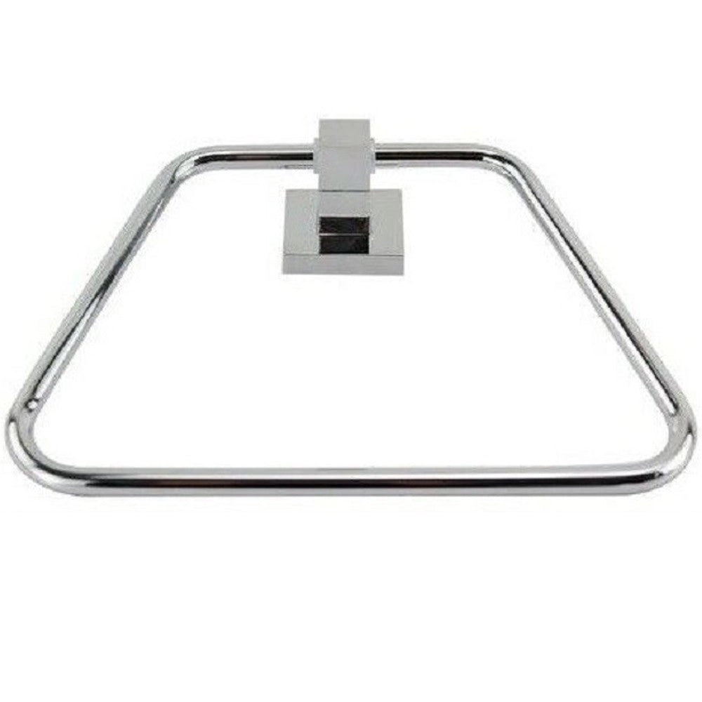 Trade Shop - Anello Porta Asciugamano Asciugamani Fissaggio A Parete Bagno Square 22 Cm 59183 -