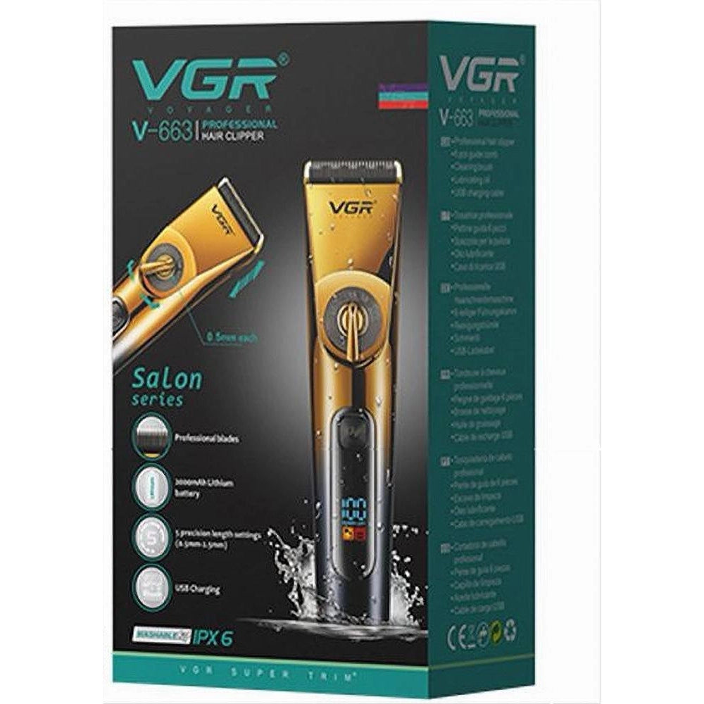 Trade Shop - Tagliacapelli Elettrico Professionale Ricarica Usb Impermeabile Ipx6 Uomo V-663 -