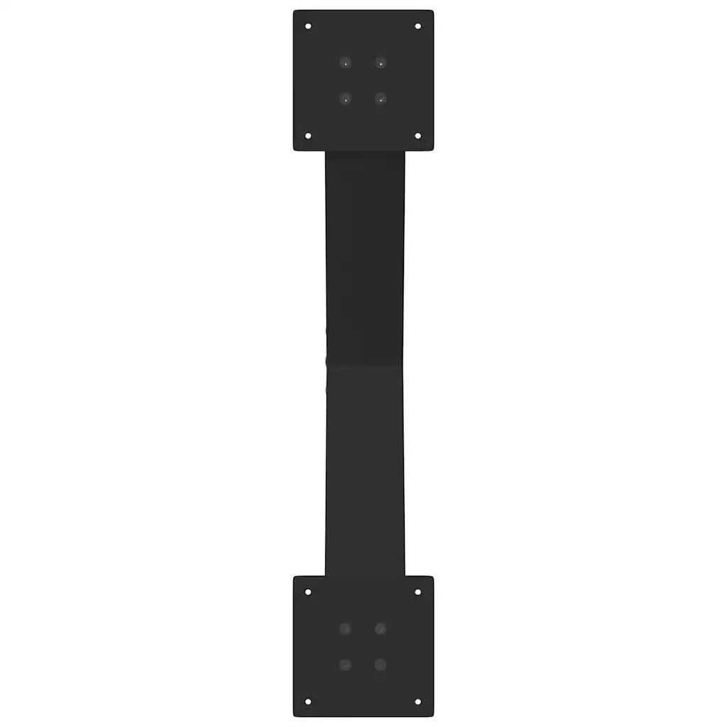Gambe per Tavolino da Caffè a Forma di X 2 pz Nere 70x(42-43) cm Acciaio 4012964