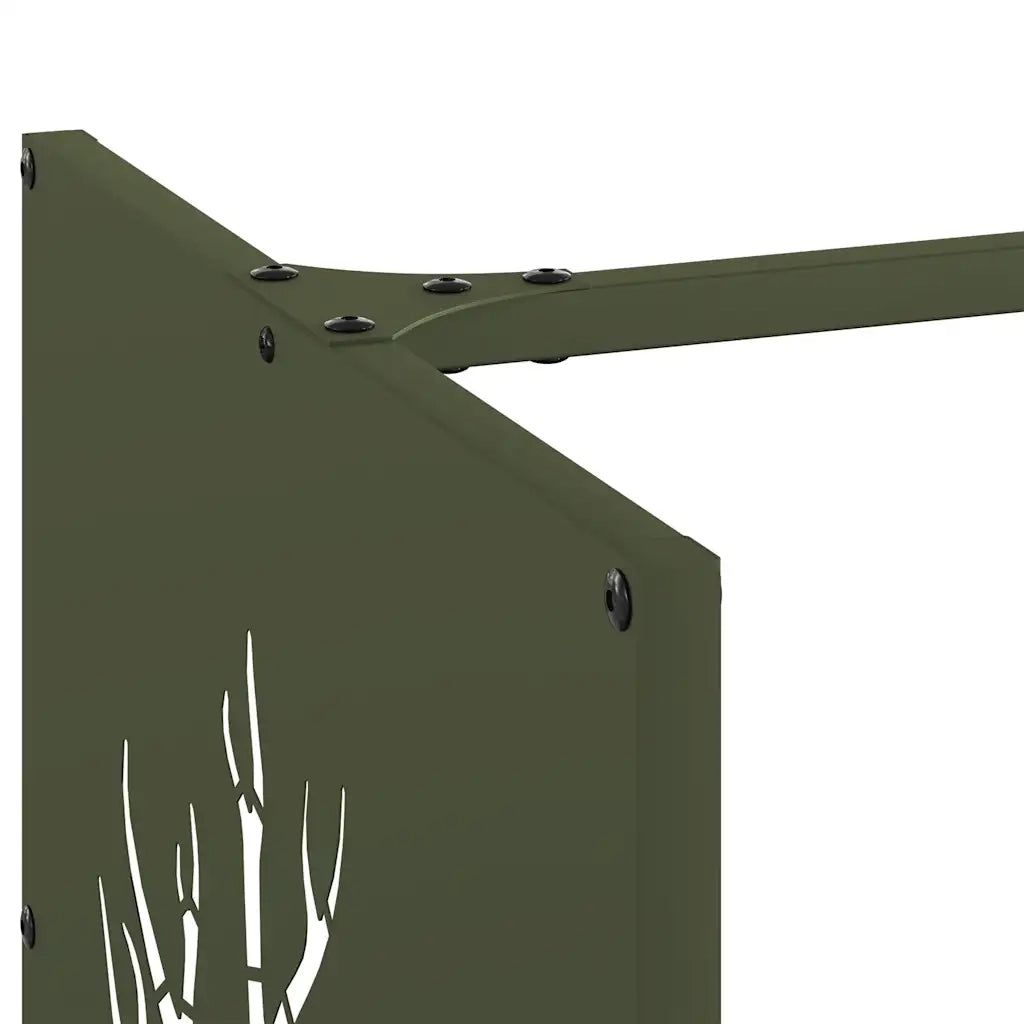 Rastrelliera per Legna da Ardere Verde Oliva 40x40x40 cm CFW2214698