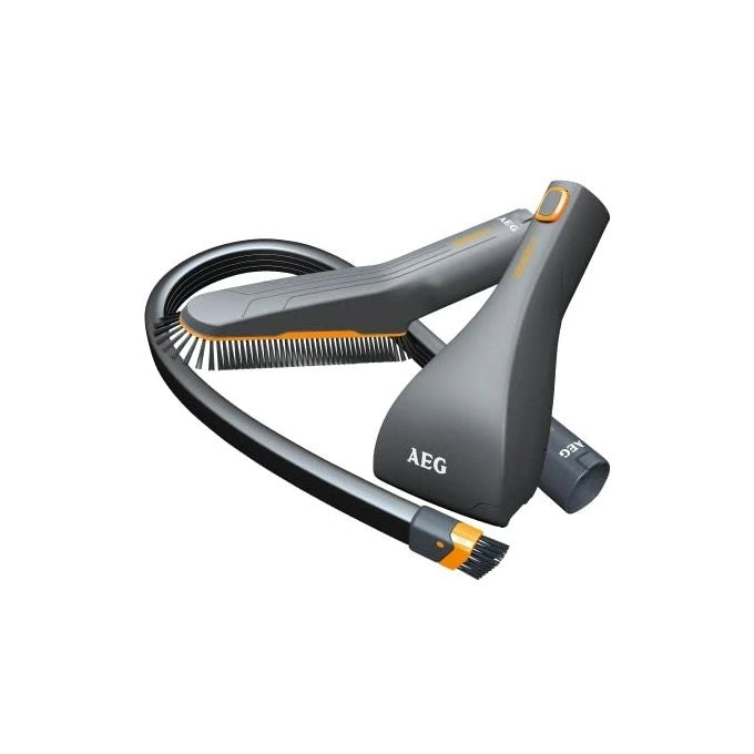AEG AKIT12 Kit Accessori Aspirapolvere per Casa e Auto con Spazzola Morbida Mini Turbo e Bocchetta Fessura Flessibile compatibile con Serie ULTRA tubo 36 mm colore Grigio
